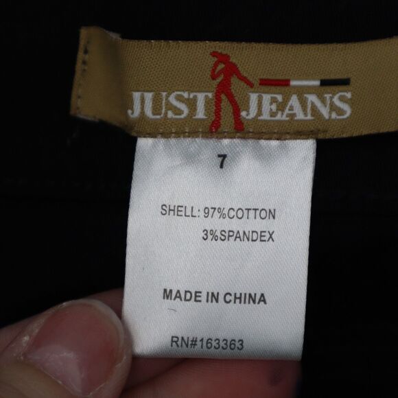 Just Jeans Pants Womens 7 Black Flat Front Comfort Straight Pockets Jeans - Picture 2 of 16